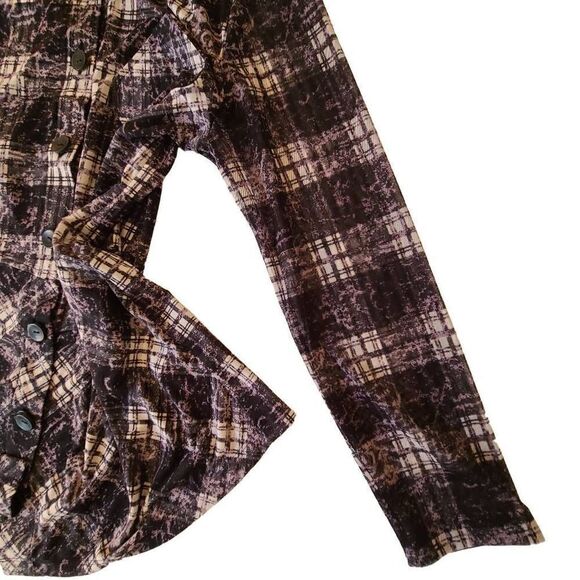 Terra Women's Button Tunic Blouse High Neck Long Sleeve Small - Picture 12 of 14